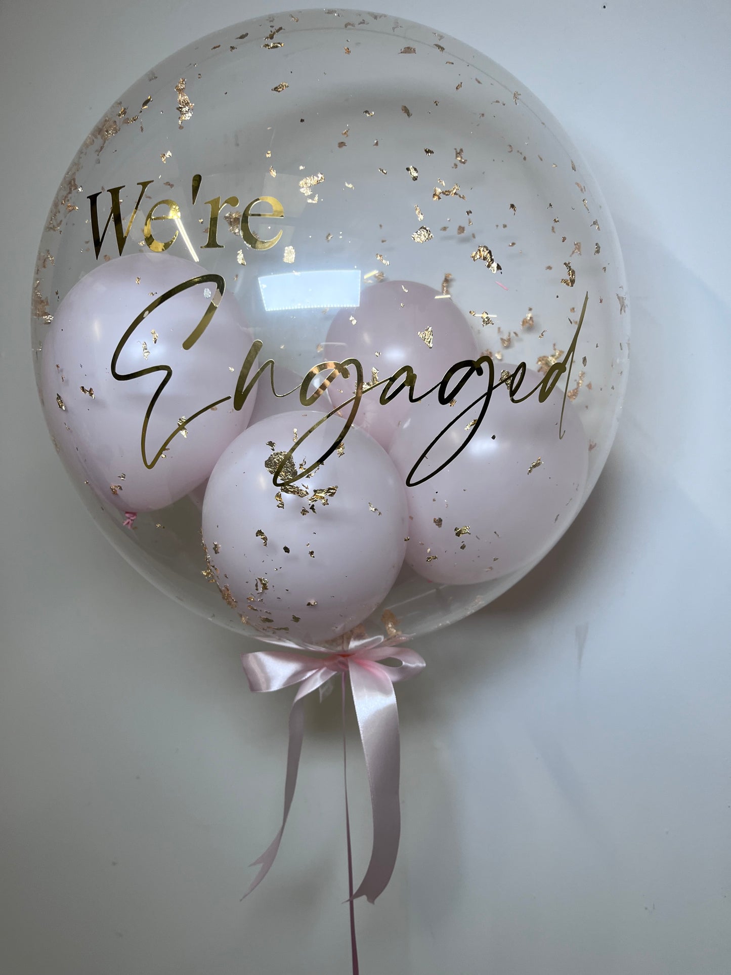 20” GOLD/SILVER/COPPER FLAKE BUBBLE BALLOON