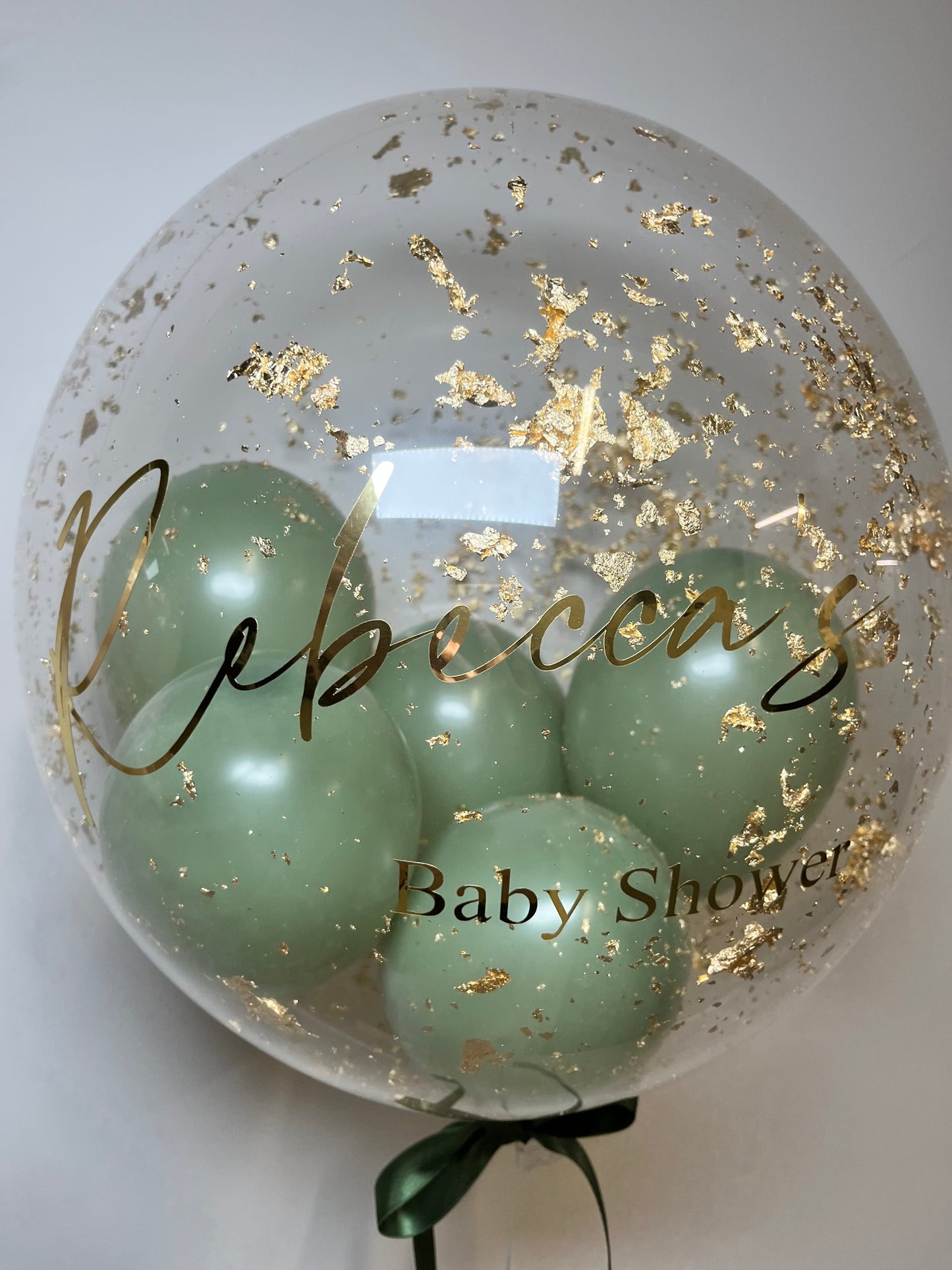 20” GOLD/SILVER/COPPER FLAKE BUBBLE BALLOON