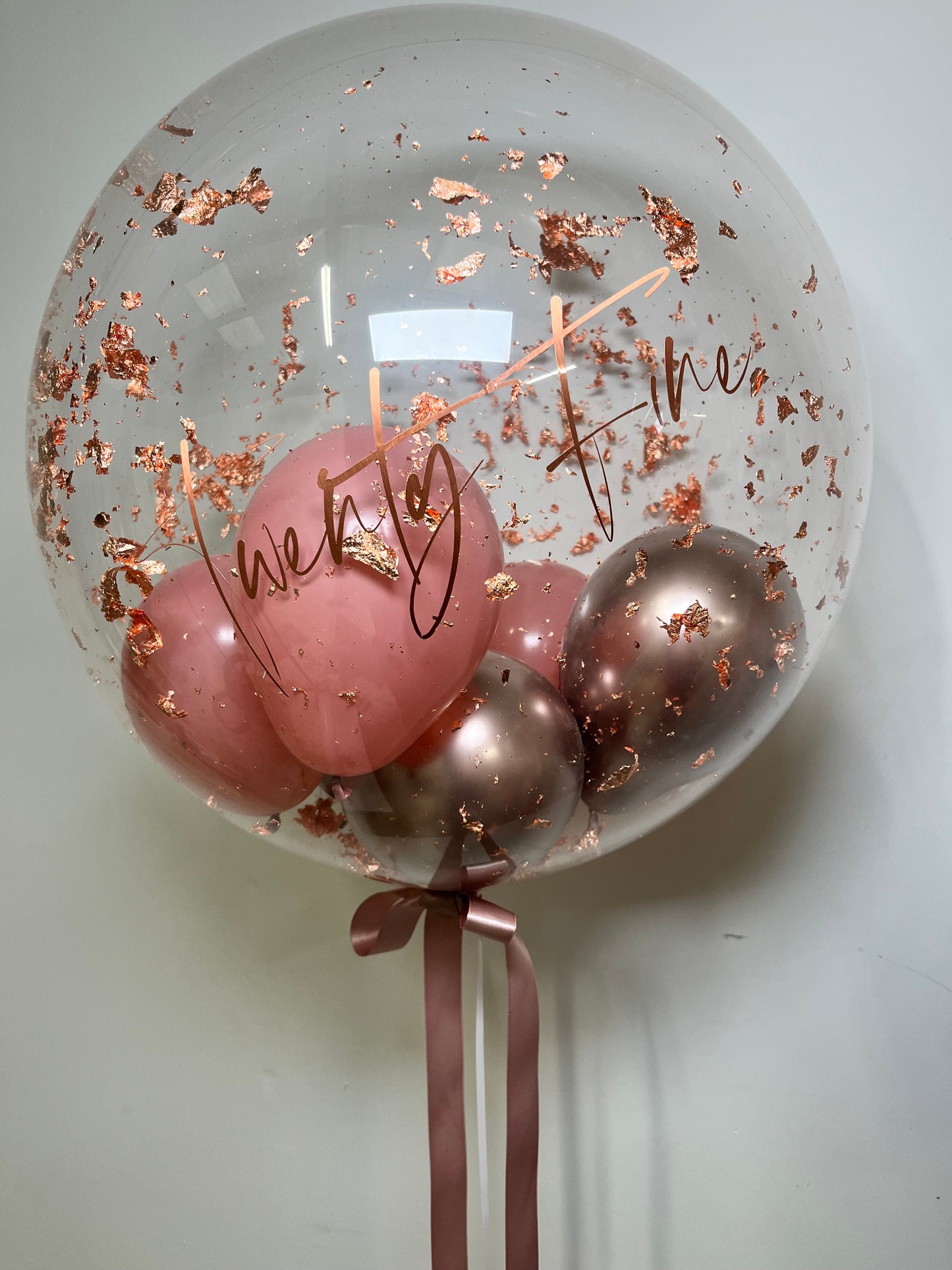 24” COPPER FLAKE BUBBLE BALLOON