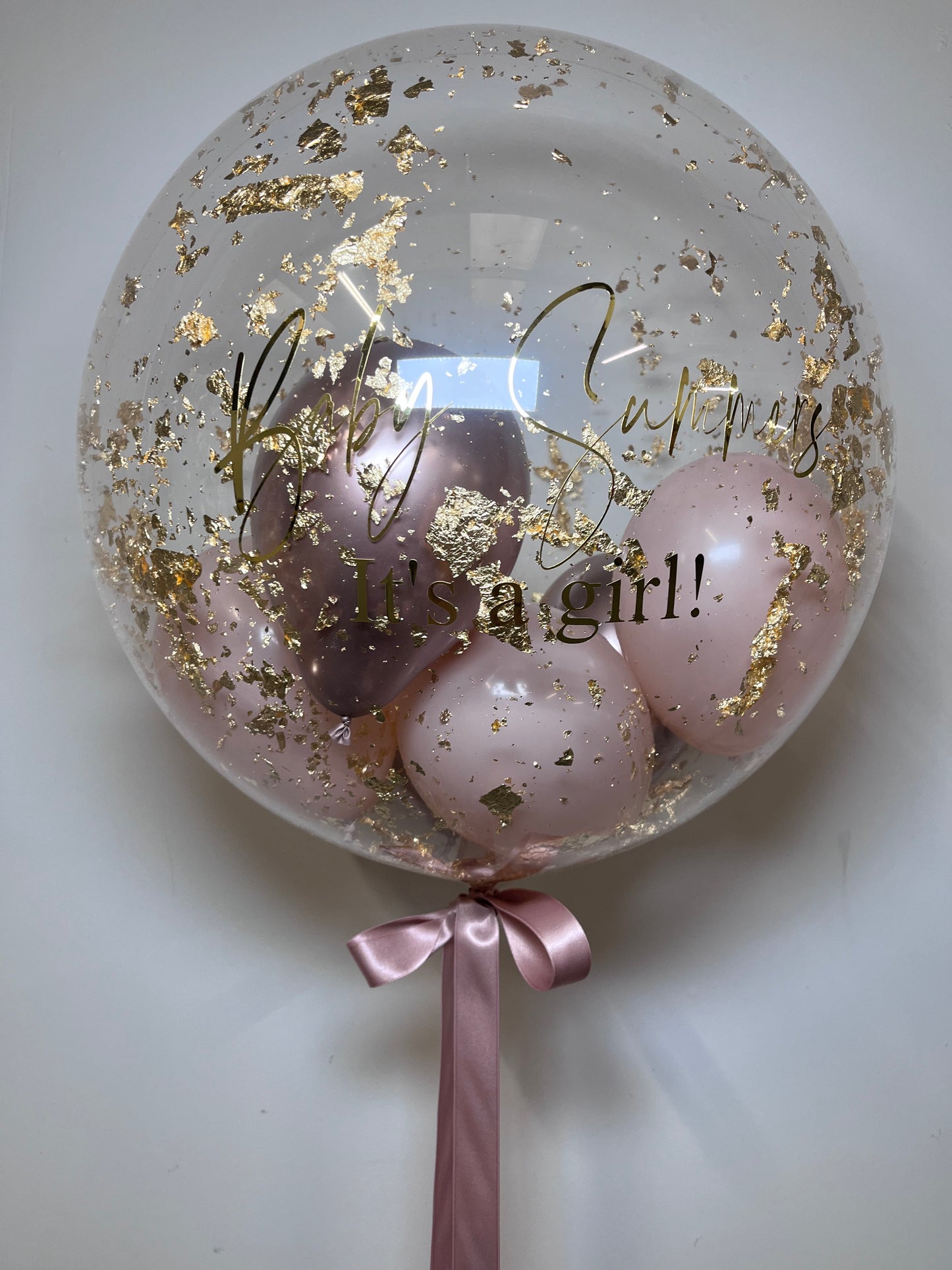 24” GOLD FLAKE BUBBLE BALLOON