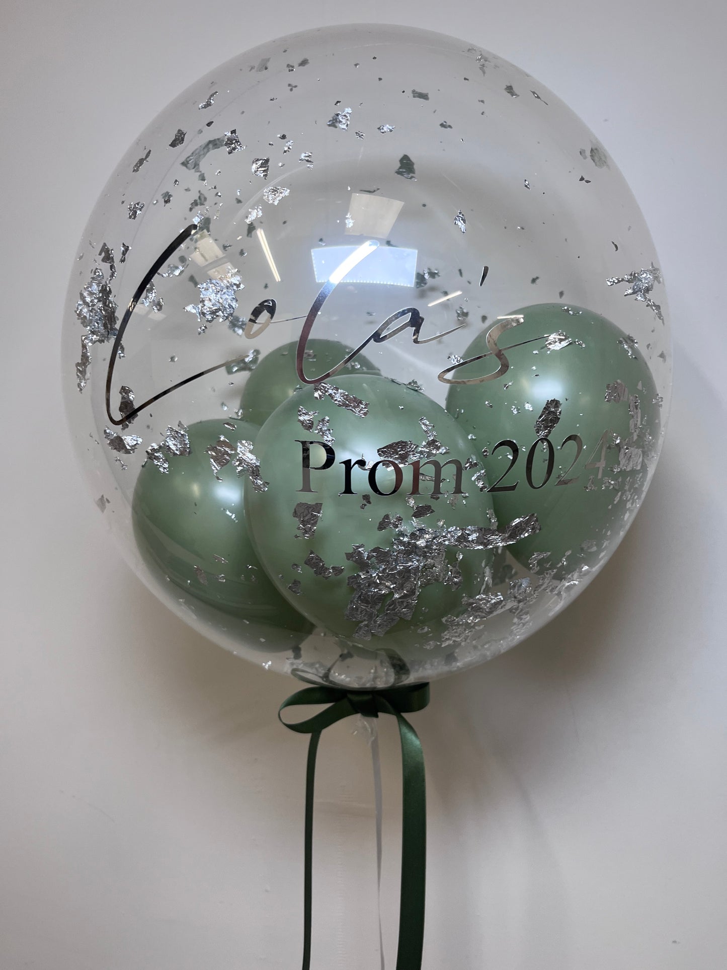 20” GOLD/SILVER/COPPER FLAKE BUBBLE BALLOON