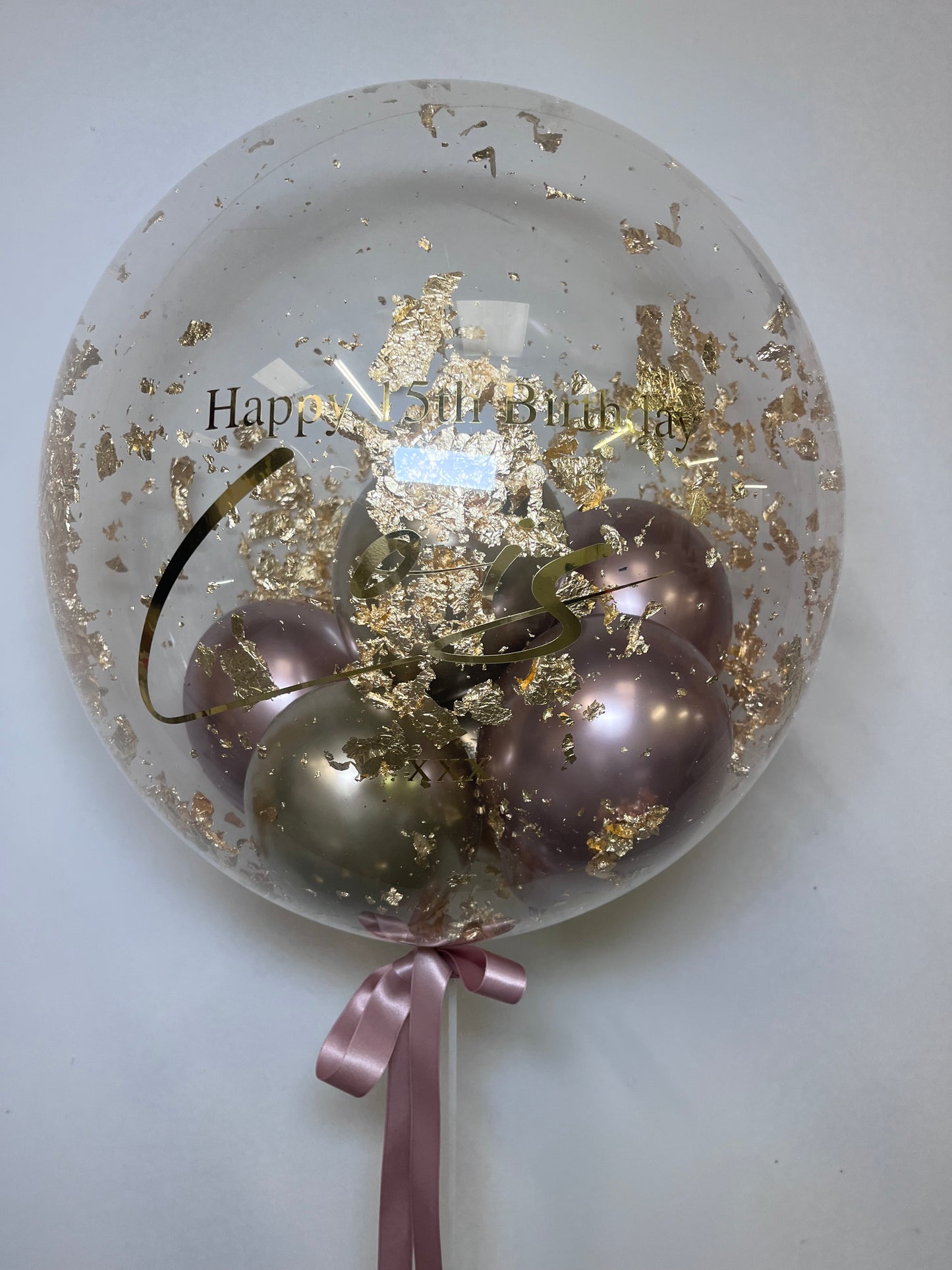 24” GOLD FLAKE BUBBLE BALLOON