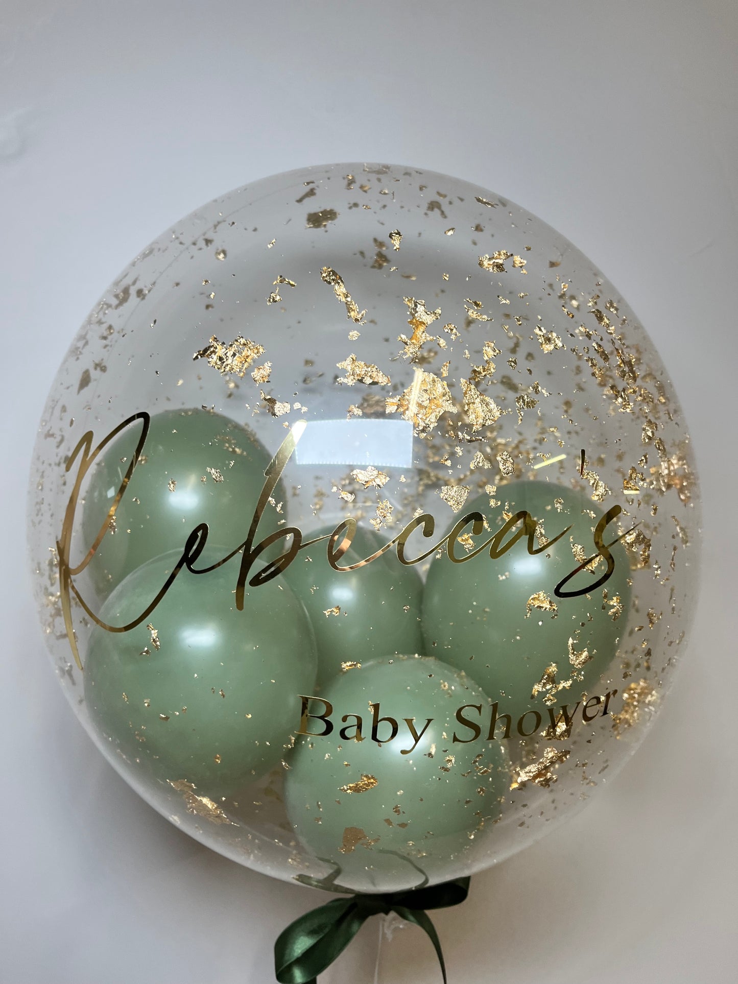 20” GOLD/SILVER/COPPER FLAKE BUBBLE BALLOON