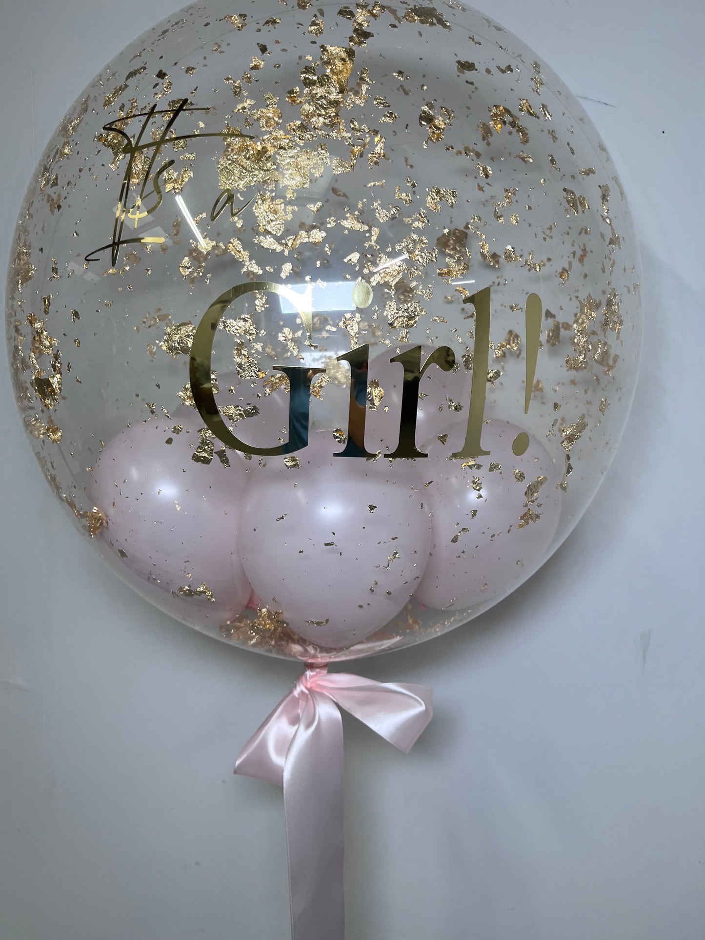 24” GOLD FLAKE BUBBLE BALLOON