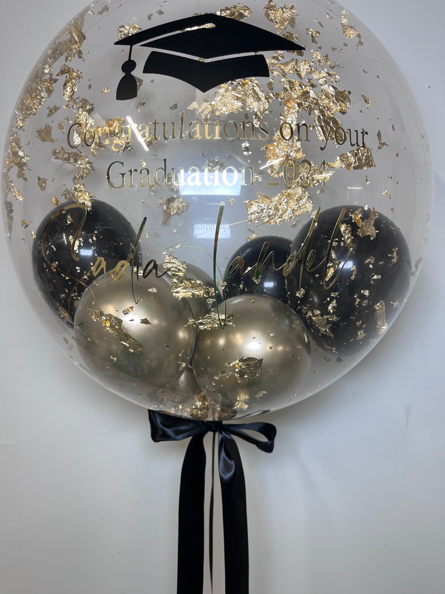 24” FLAKE GRADUATION BUBBLE BALLOON