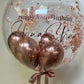 24” COPPER FLAKE BUBBLE BALLOON