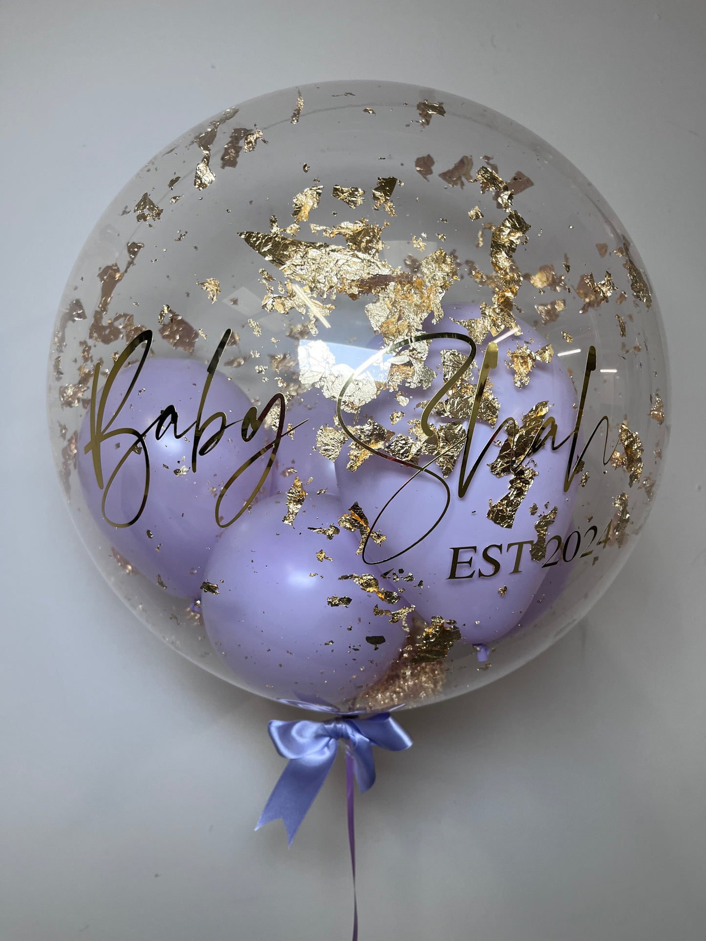 20” GOLD/SILVER/COPPER FLAKE BUBBLE BALLOON