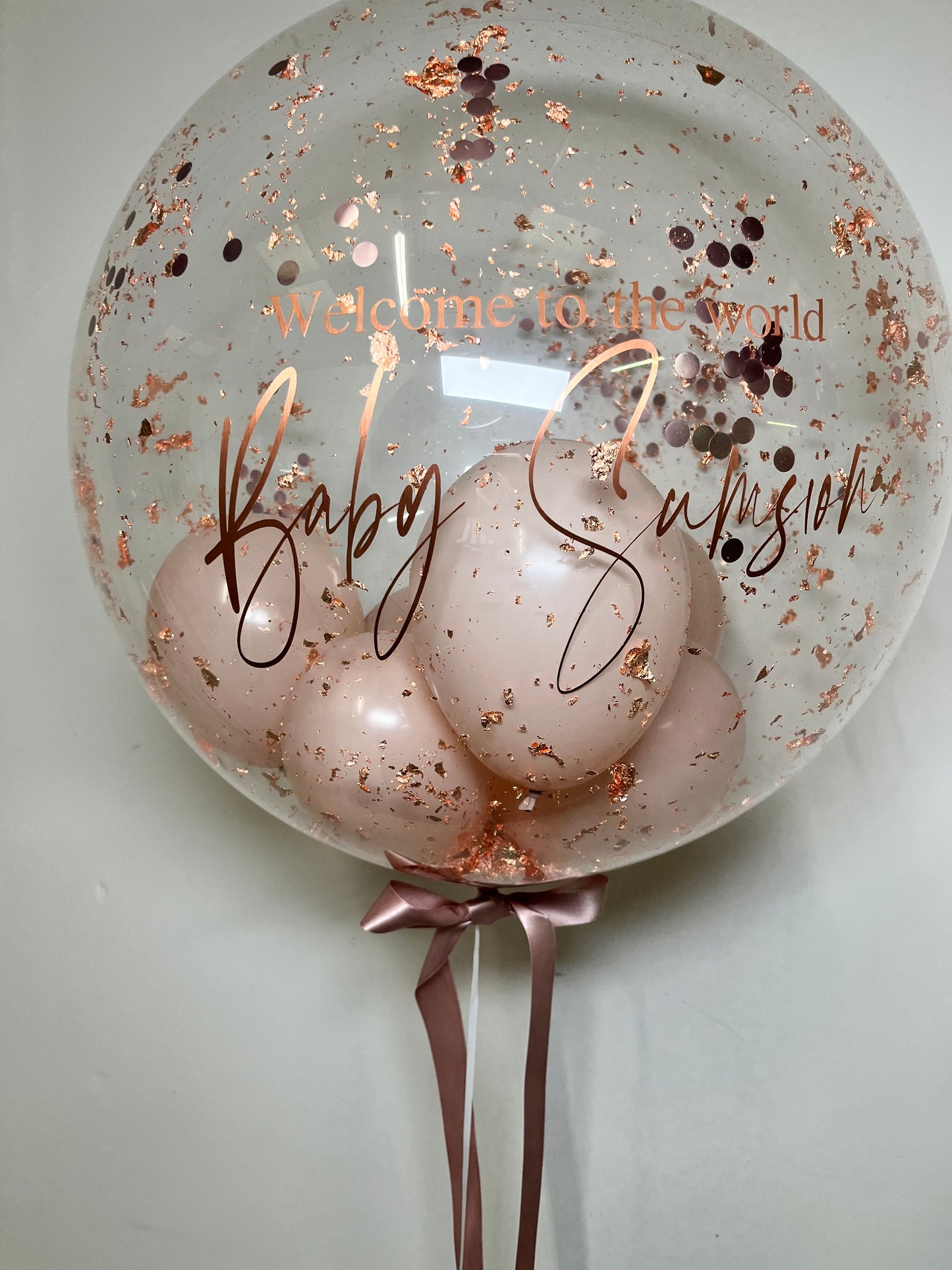 24” COPPER FLAKE BUBBLE BALLOON