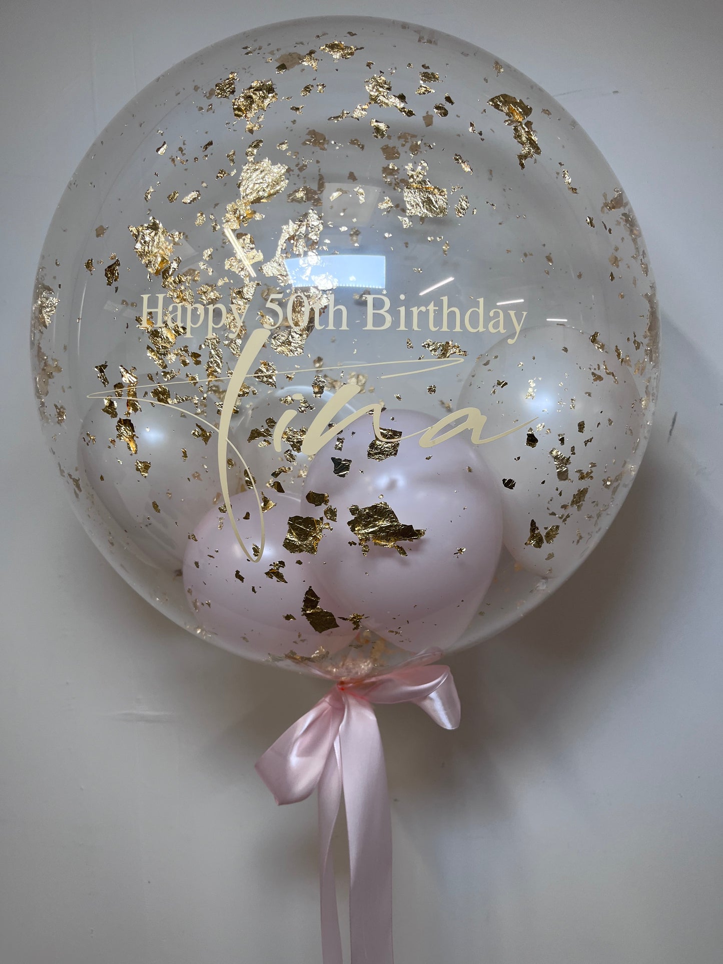 24” GOLD FLAKE BUBBLE BALLOON