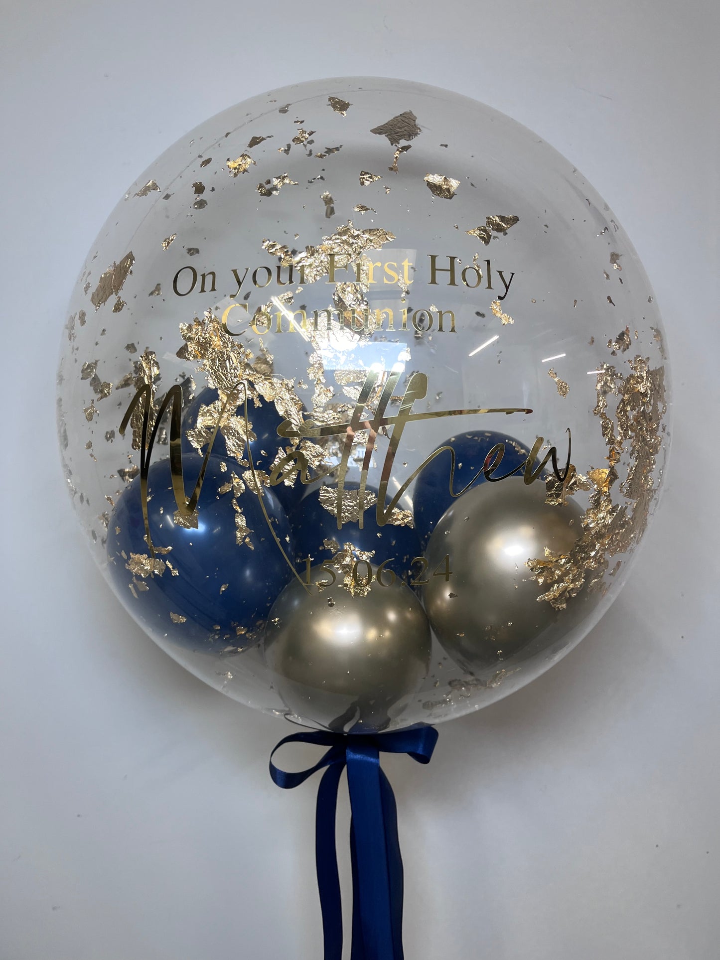 24” GOLD FLAKE BUBBLE BALLOON