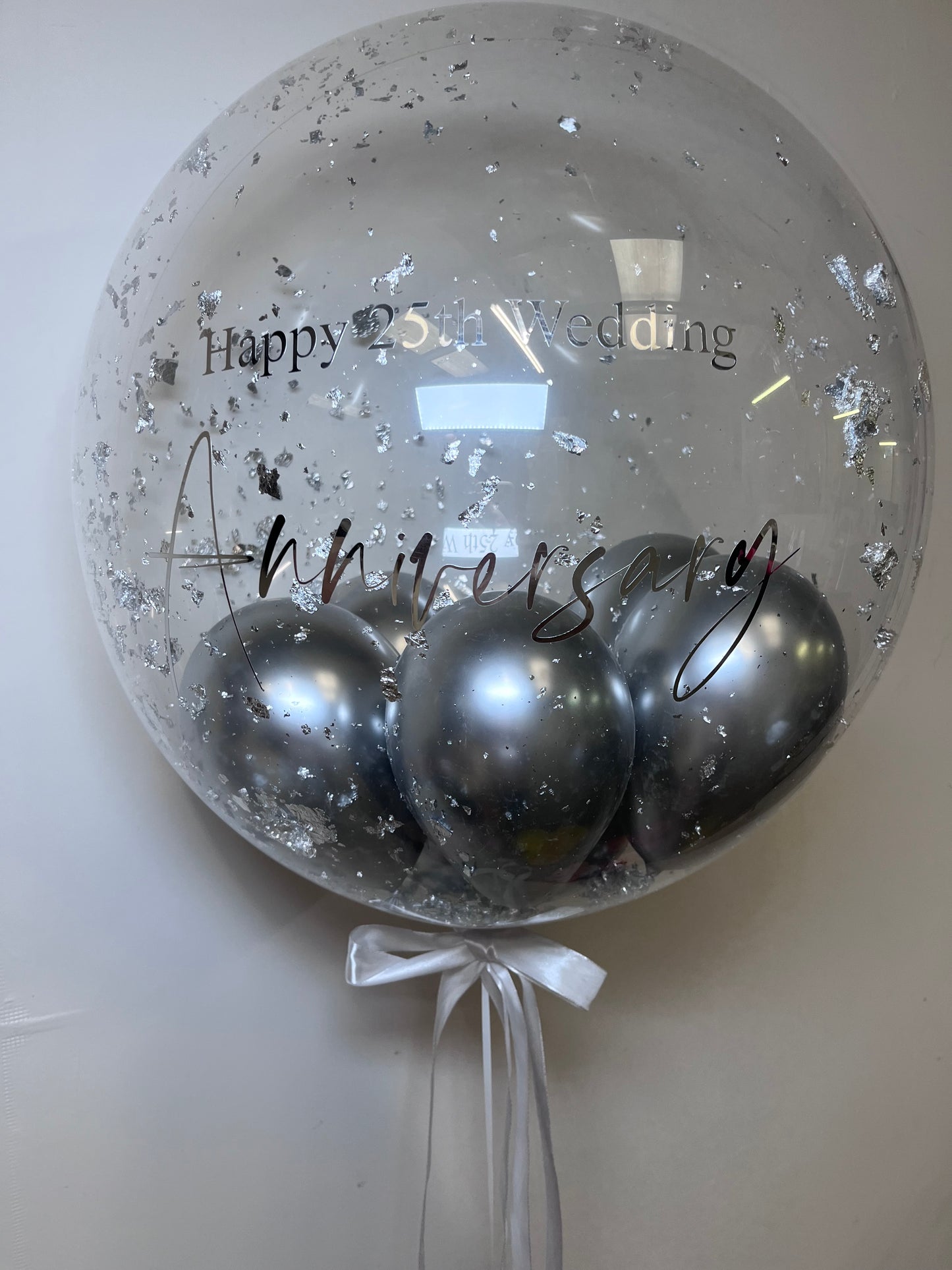 24” Silver flake BUBBLE BALLOON