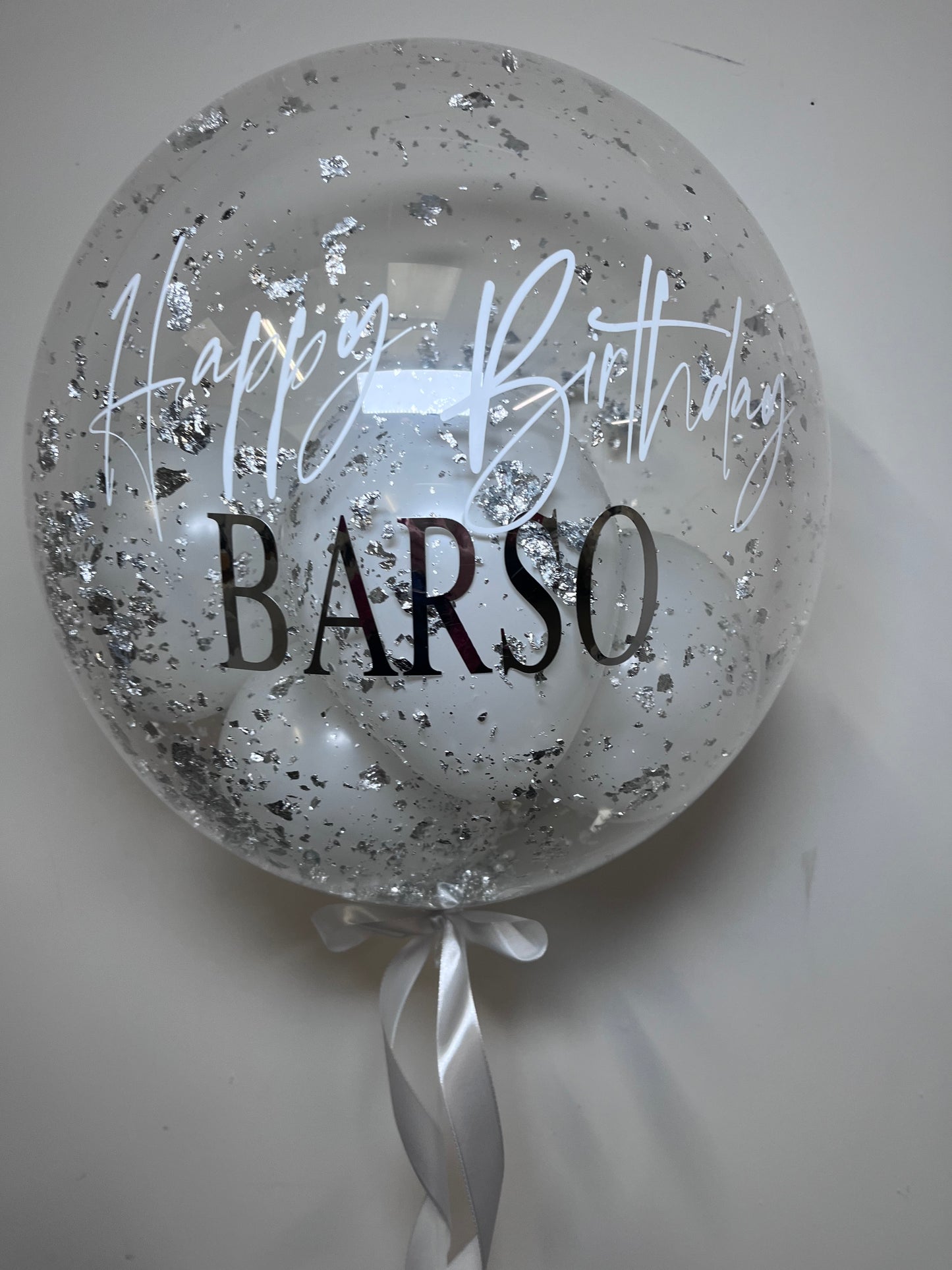 20” GOLD/SILVER/COPPER FLAKE BUBBLE BALLOON