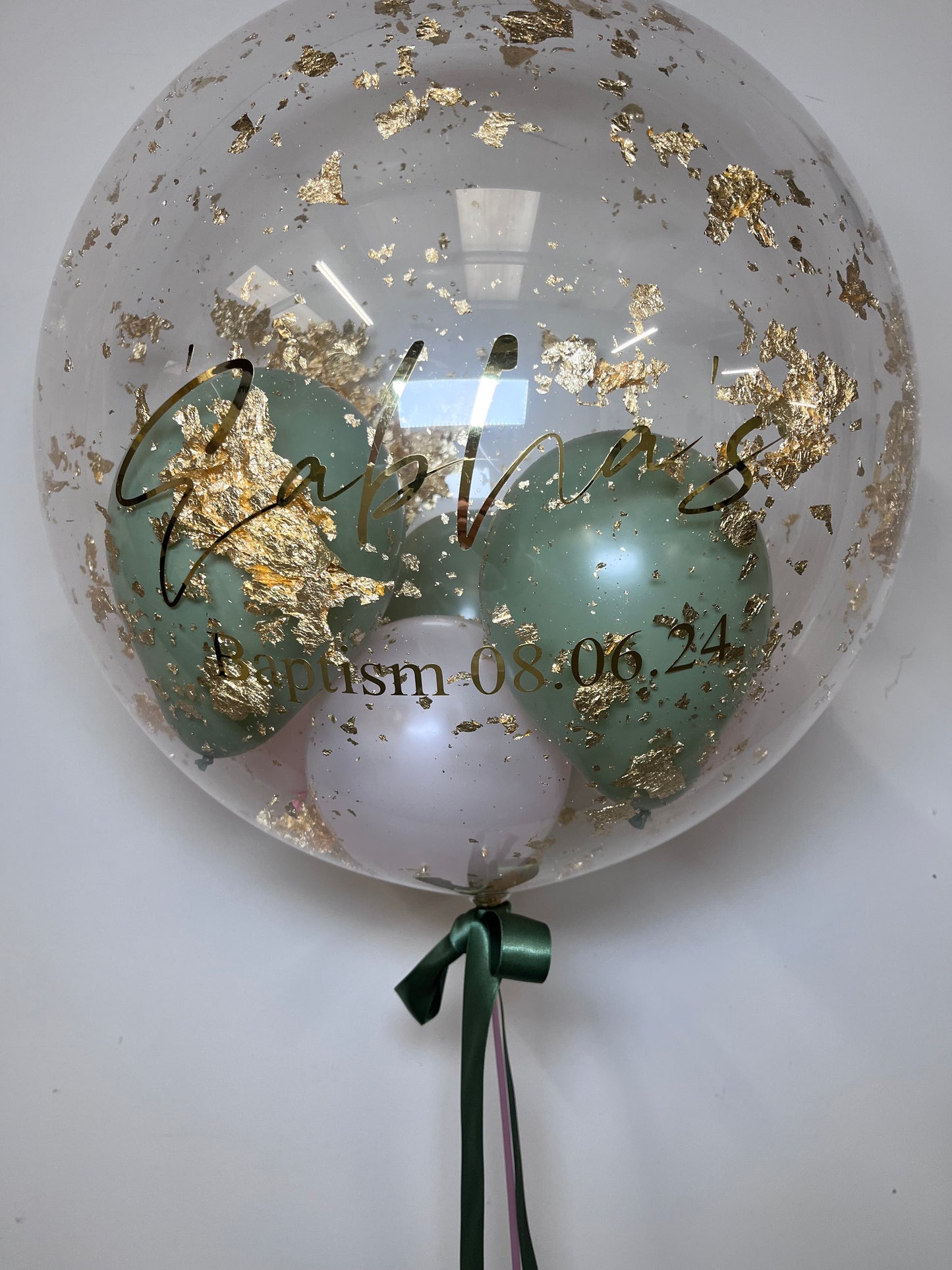 24” GOLD FLAKE BUBBLE BALLOON