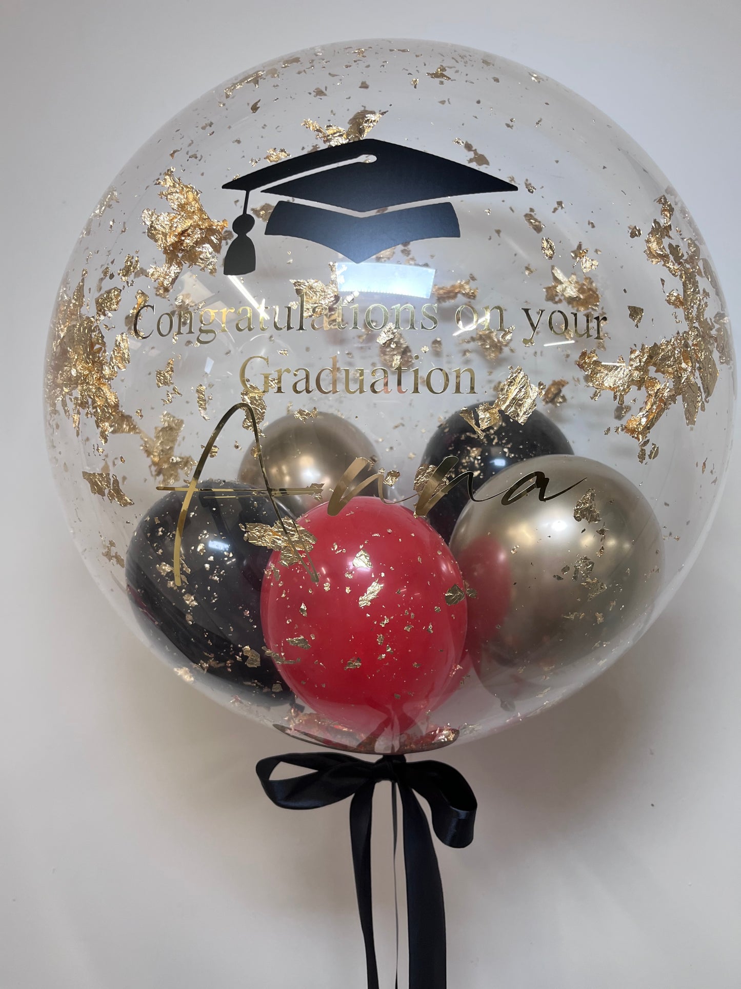 24” FLAKE GRADUATION BUBBLE BALLOON