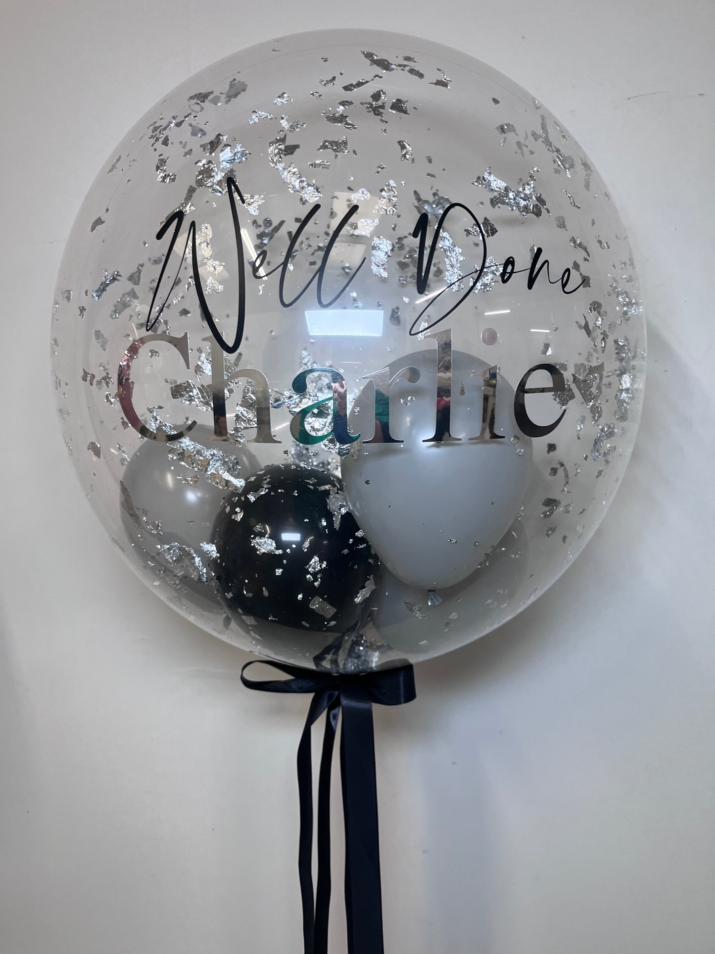 24” Silver flake BUBBLE BALLOON