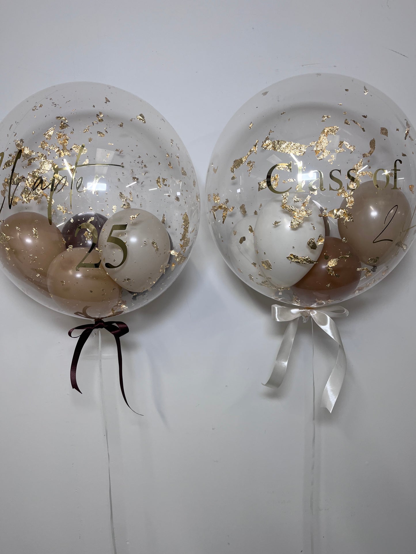 20” GOLD/SILVER/COPPER FLAKE BUBBLE BALLOON