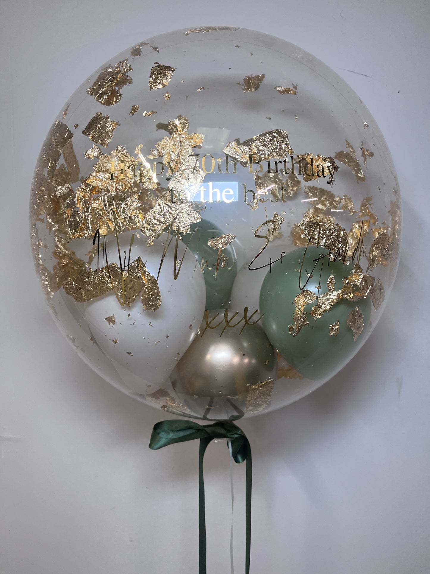 24” GOLD FLAKE BUBBLE BALLOON