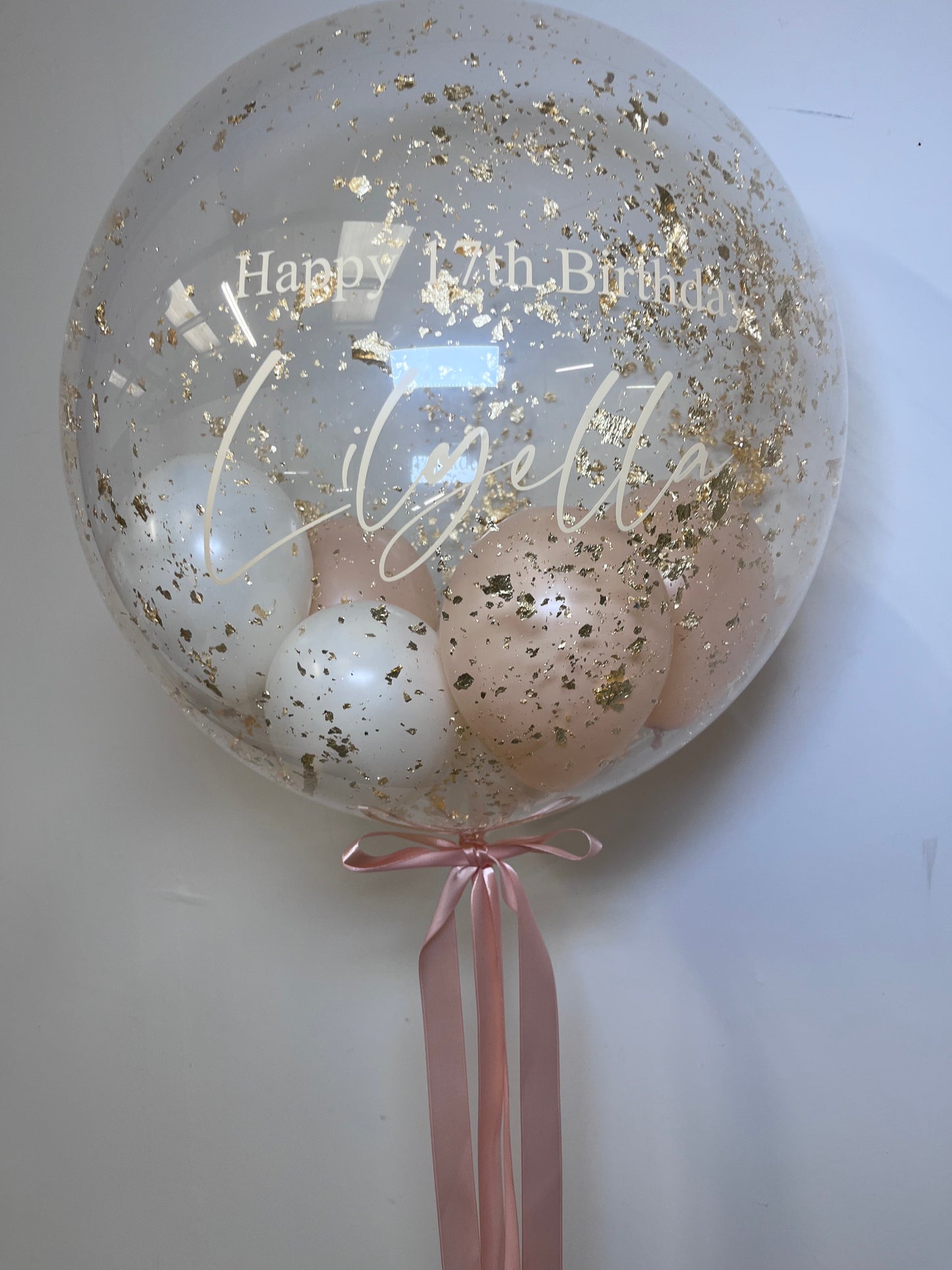 24” GOLD FLAKE BUBBLE BALLOON