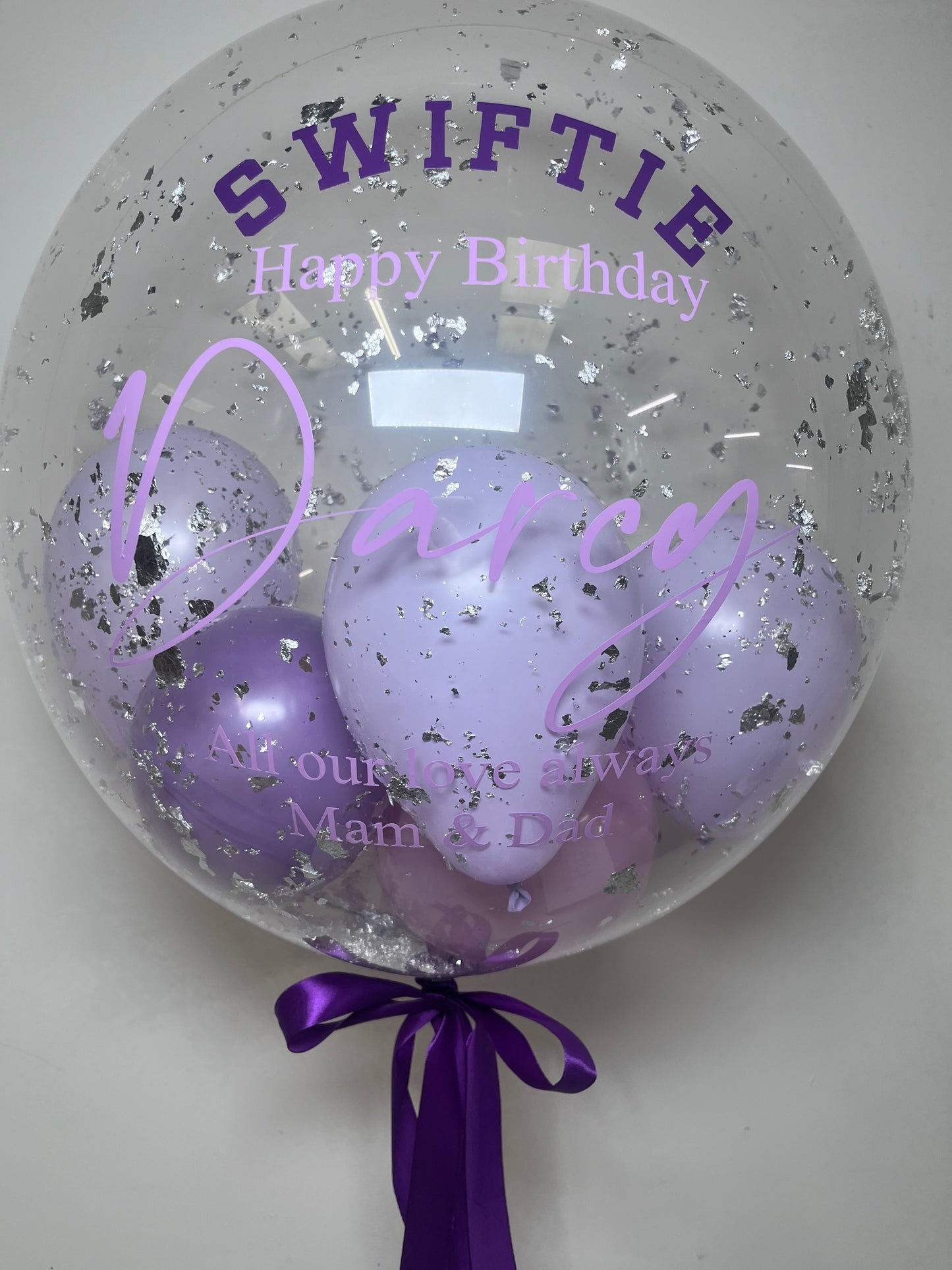 24” Silver flake BUBBLE BALLOON