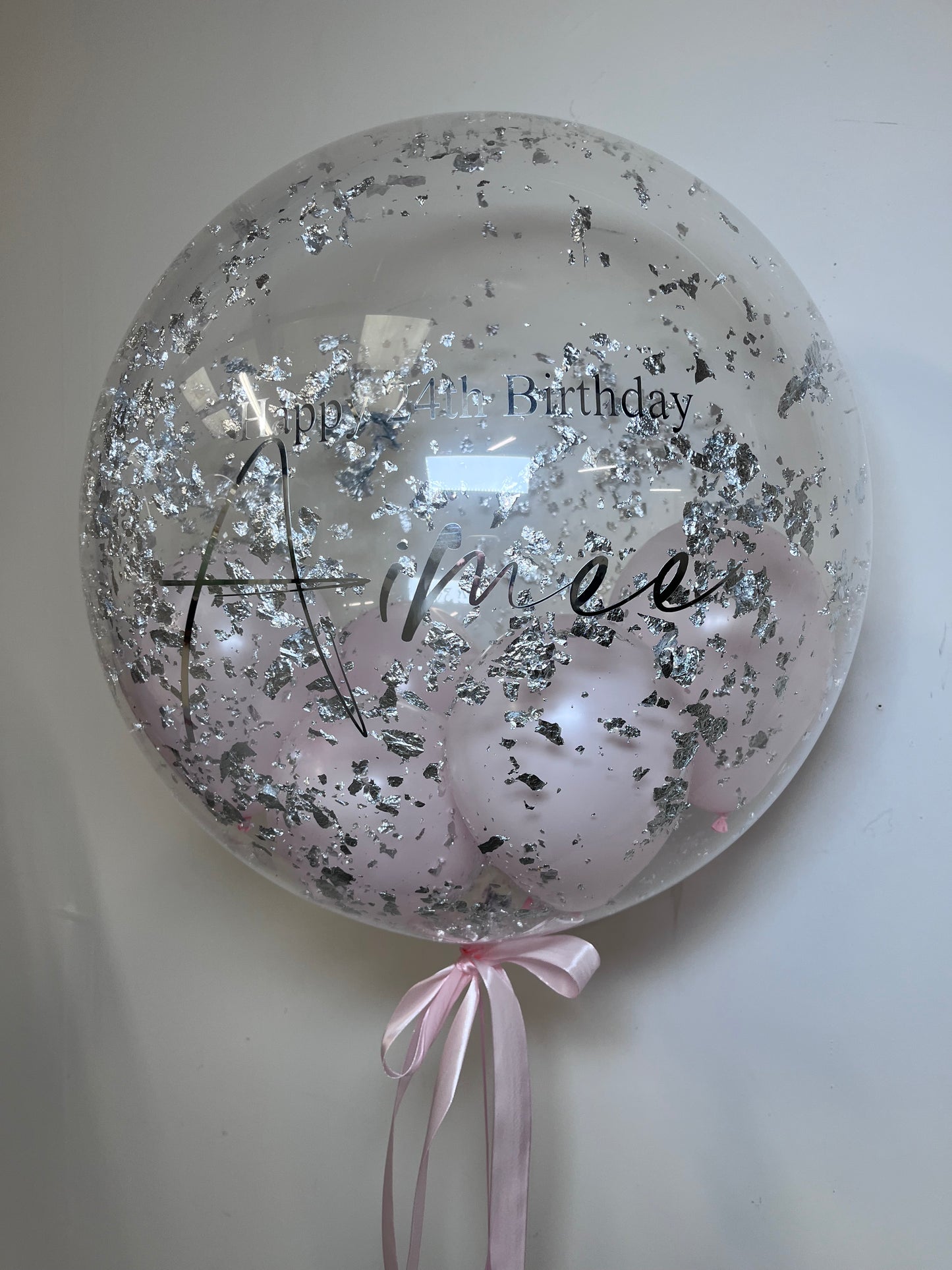 24” Silver flake BUBBLE BALLOON