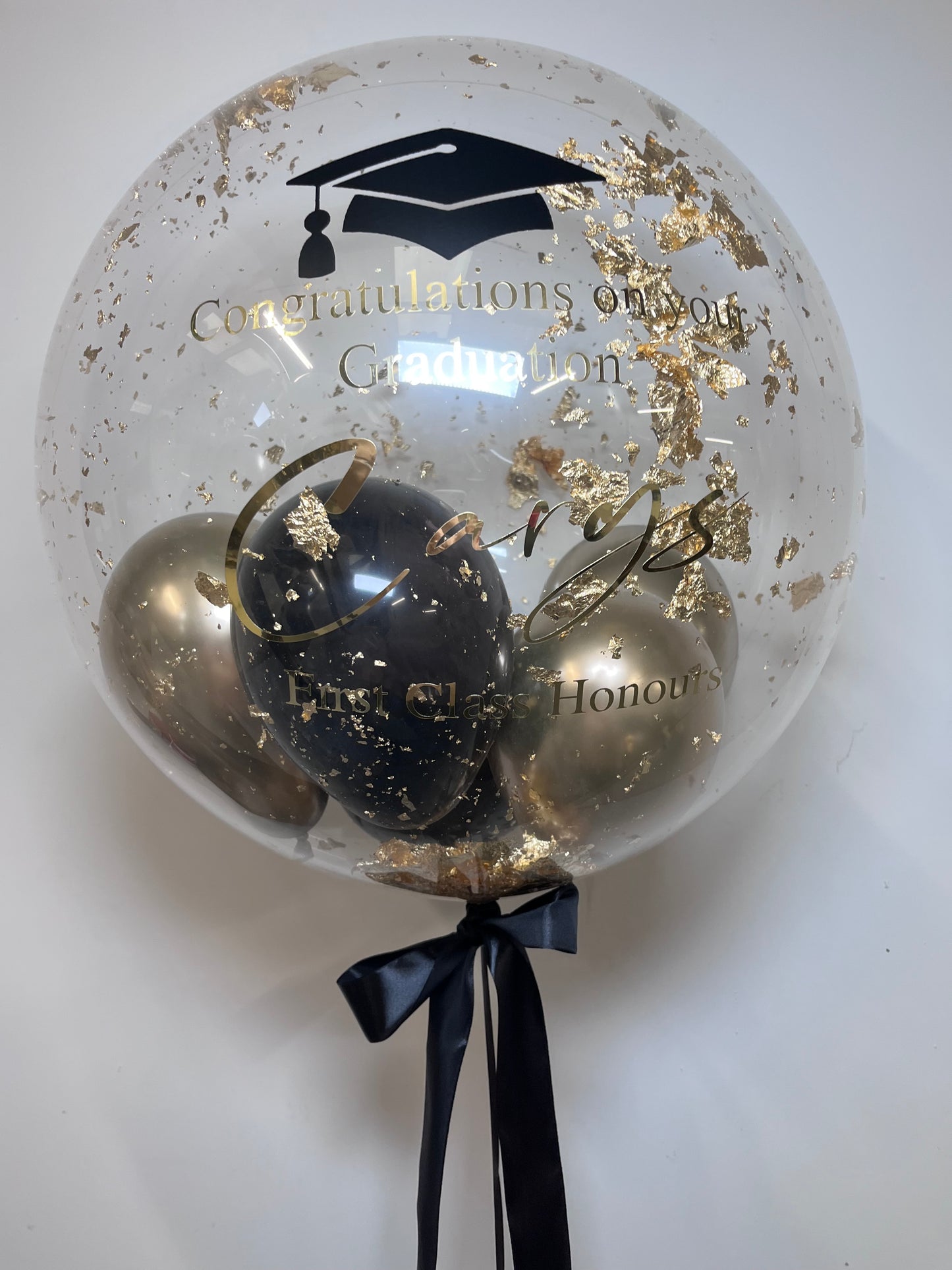 24” FLAKE GRADUATION BUBBLE BALLOON