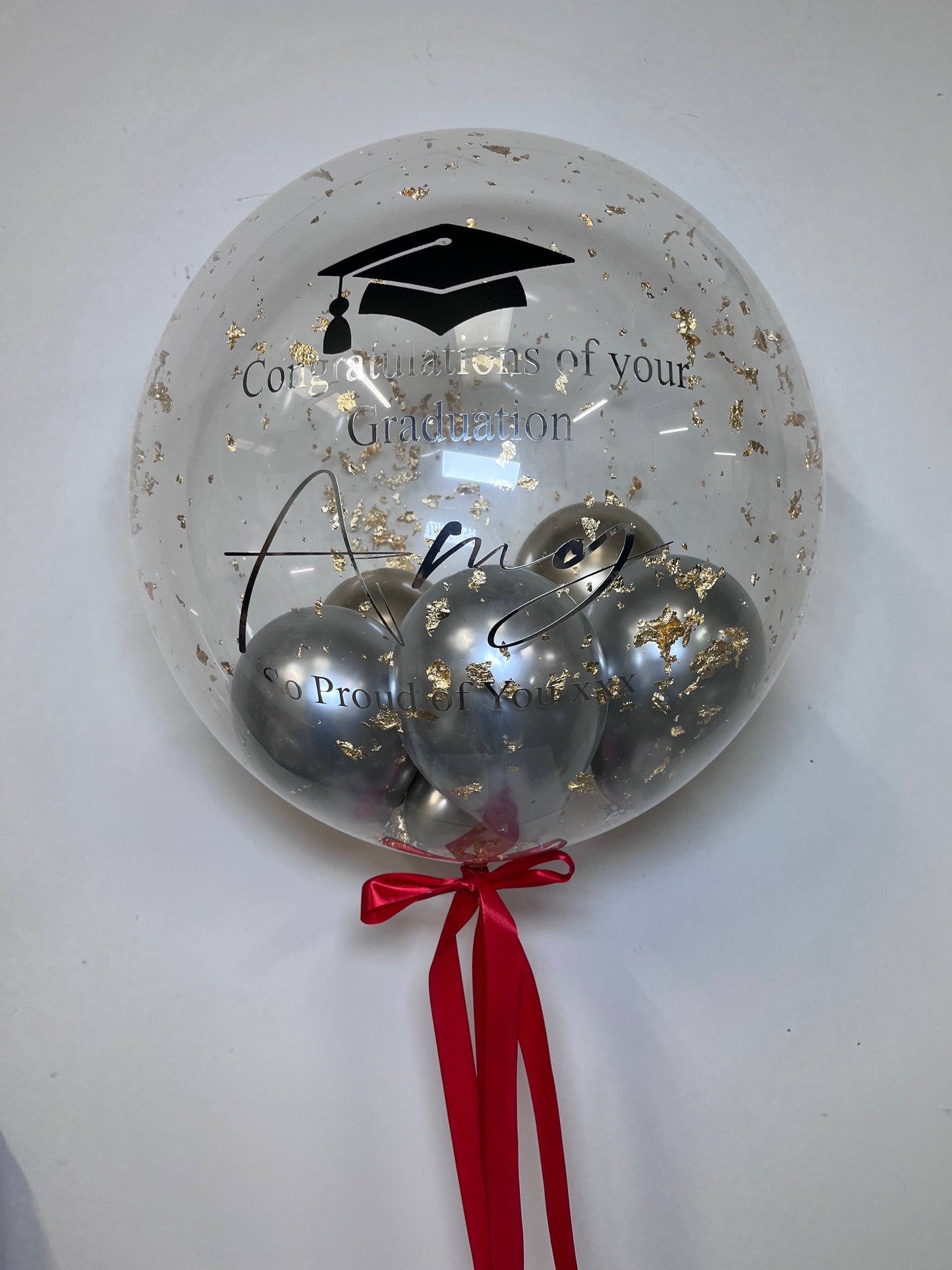 24” FLAKE GRADUATION BUBBLE BALLOON