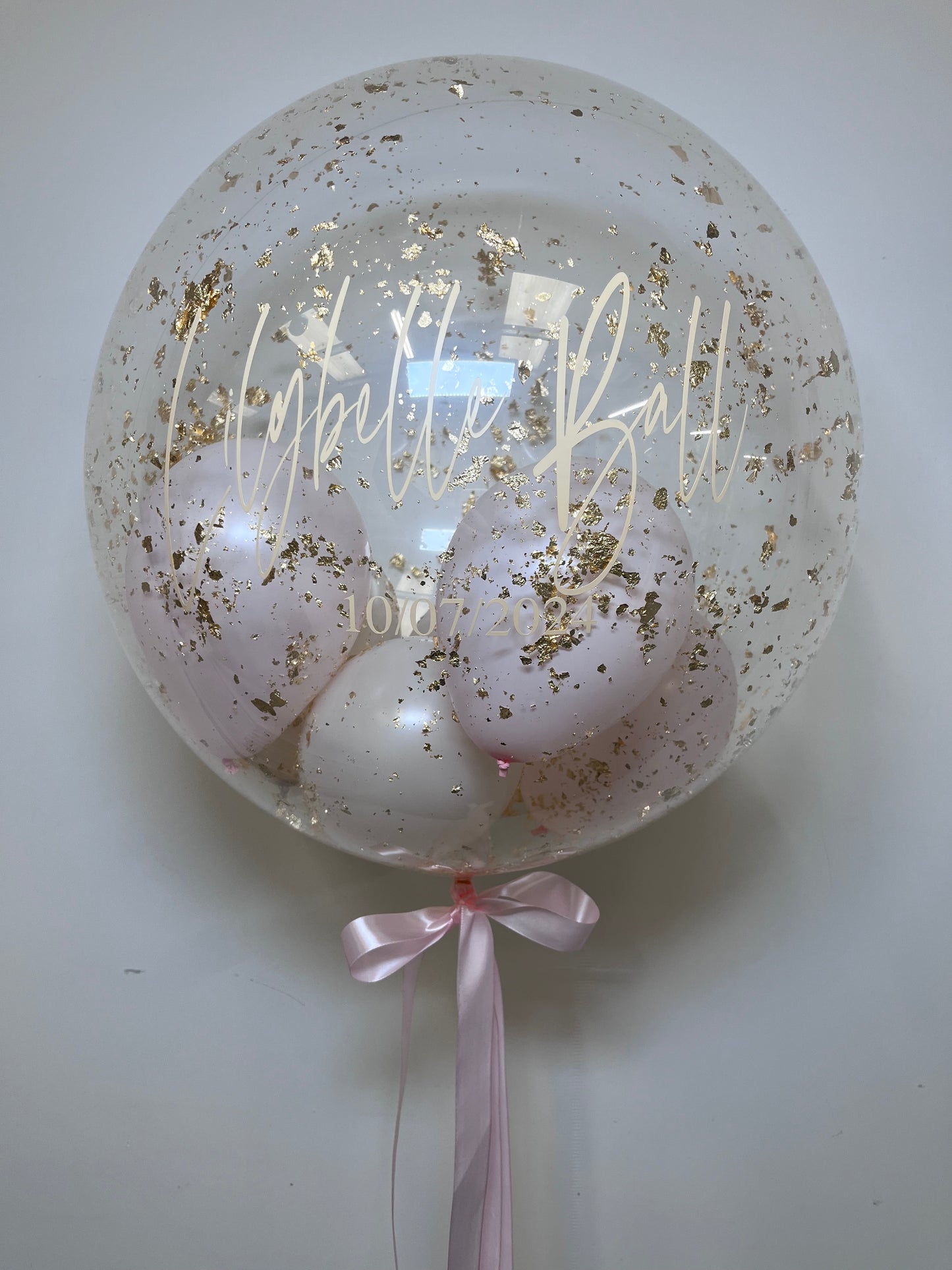 24” GOLD FLAKE BUBBLE BALLOON