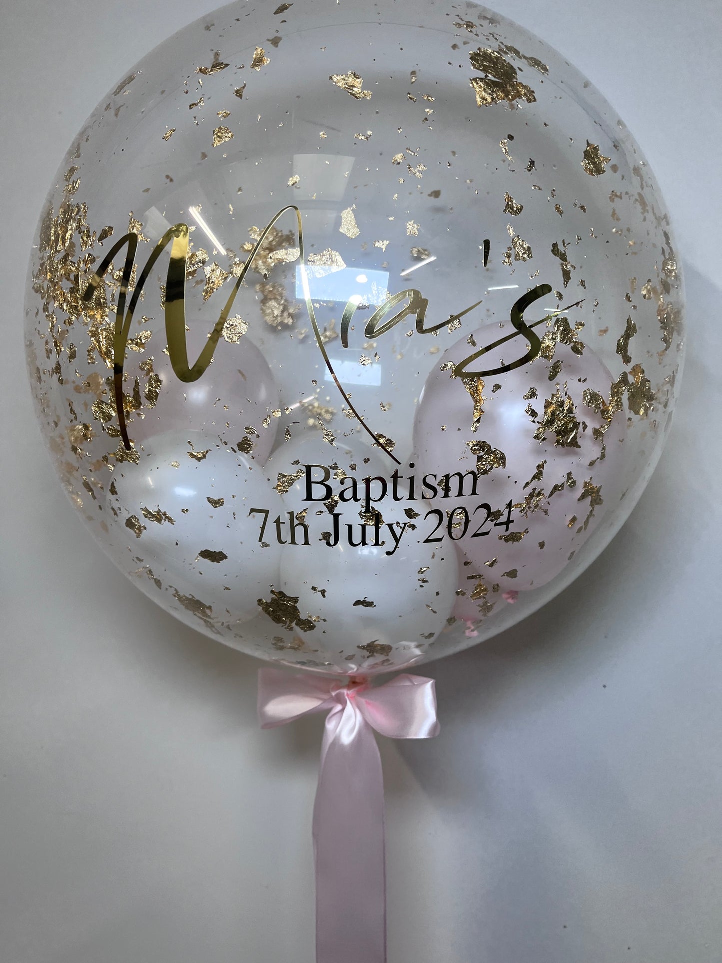 24” GOLD FLAKE BUBBLE BALLOON