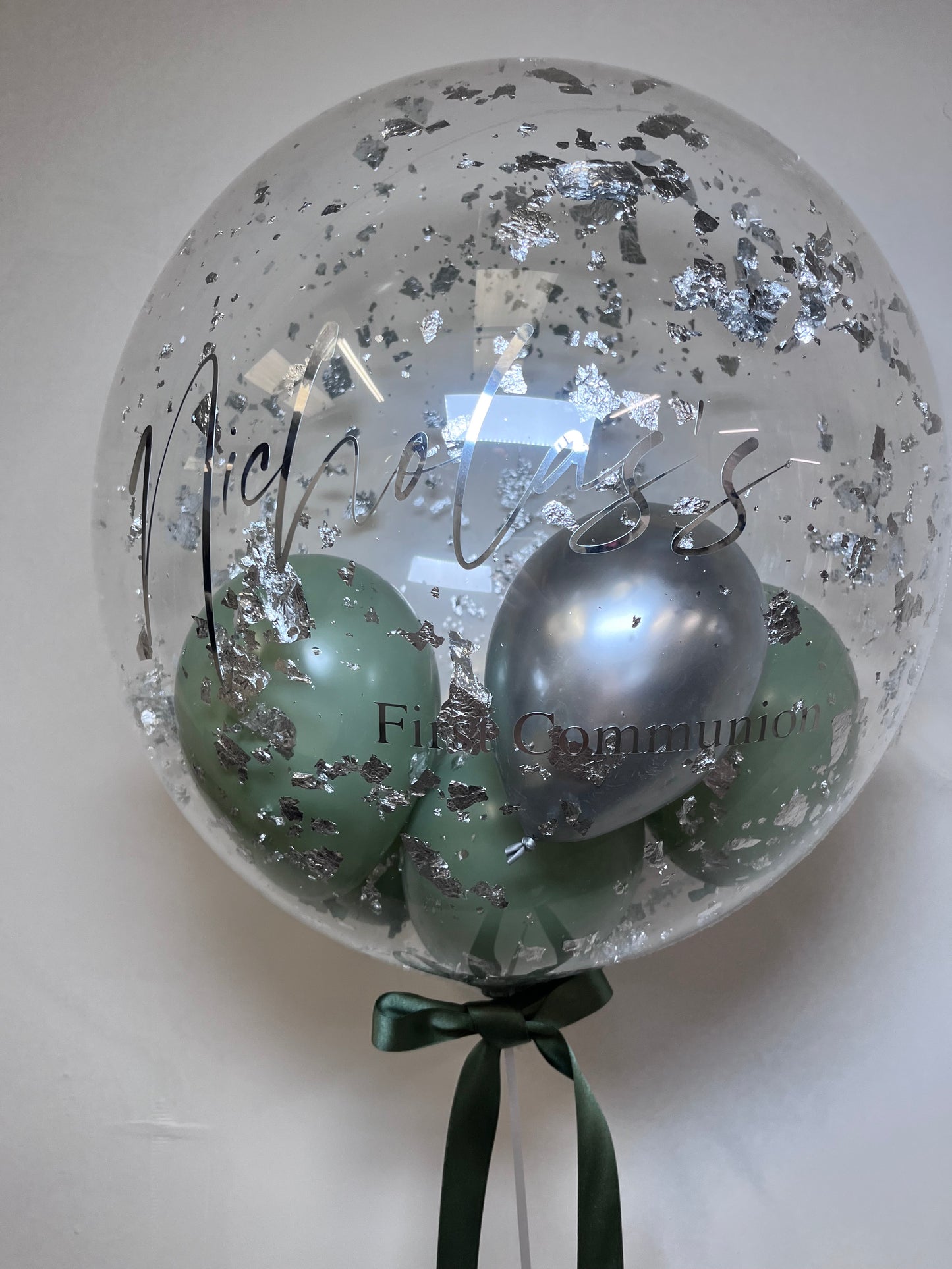 24” Silver flake BUBBLE BALLOON