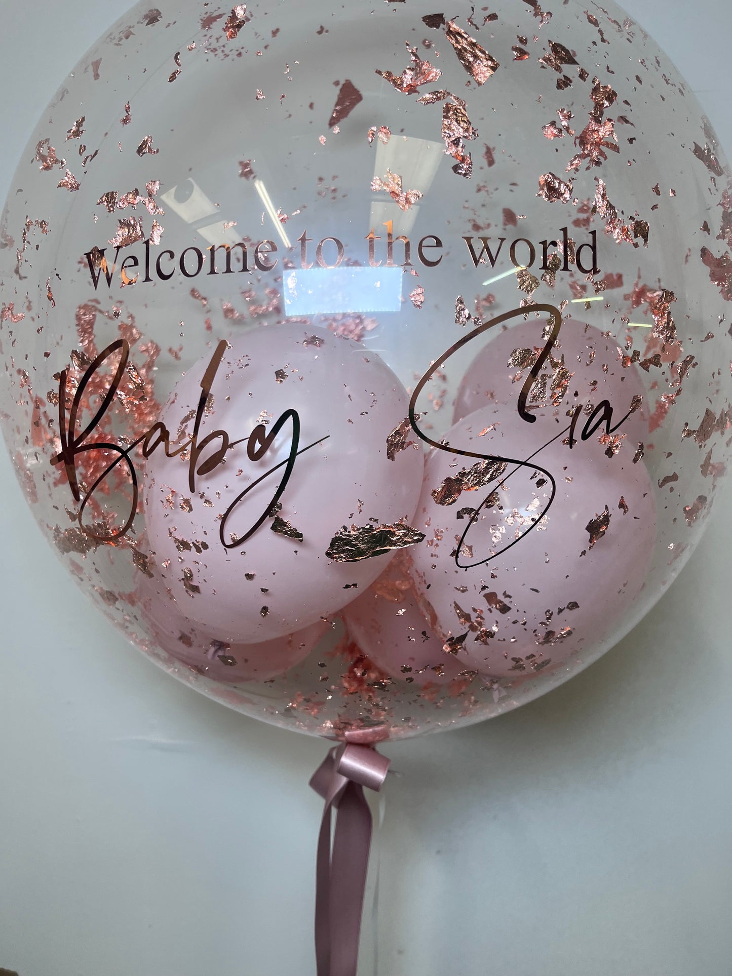 24” COPPER FLAKE BUBBLE BALLOON