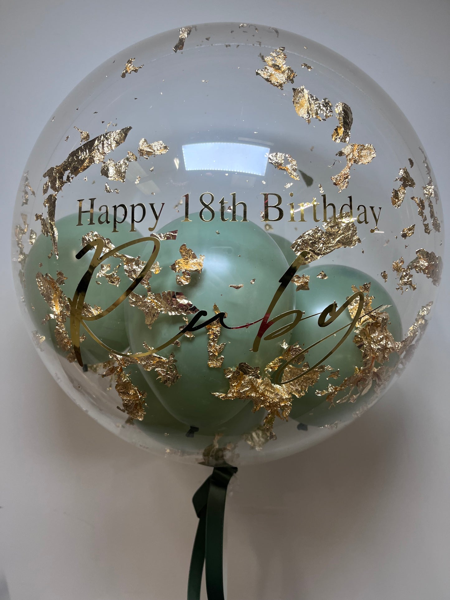 20” GOLD/SILVER/COPPER FLAKE BUBBLE BALLOON