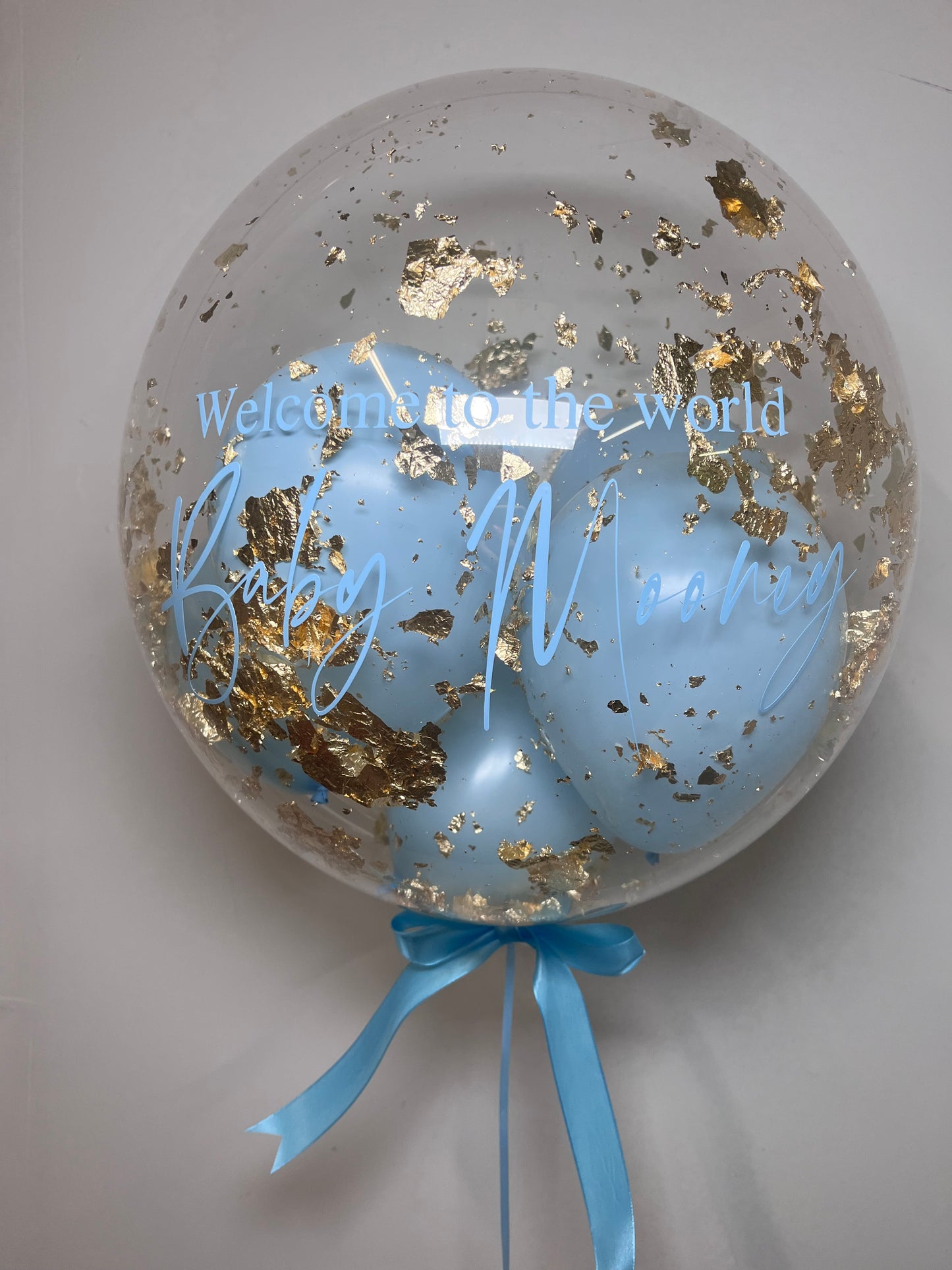 20” GOLD/SILVER/COPPER FLAKE BUBBLE BALLOON